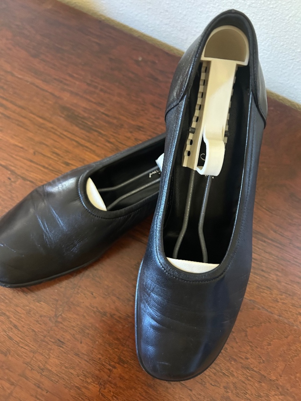 Wilkes Bashford Black Nappa Leather Flats